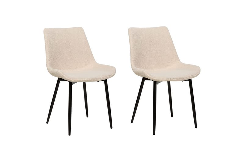 Sæt med 2 spiseborde Avilla - Beige, sort - Møbler - Stole & lænestole - Spisebordsstole & køkkenstole