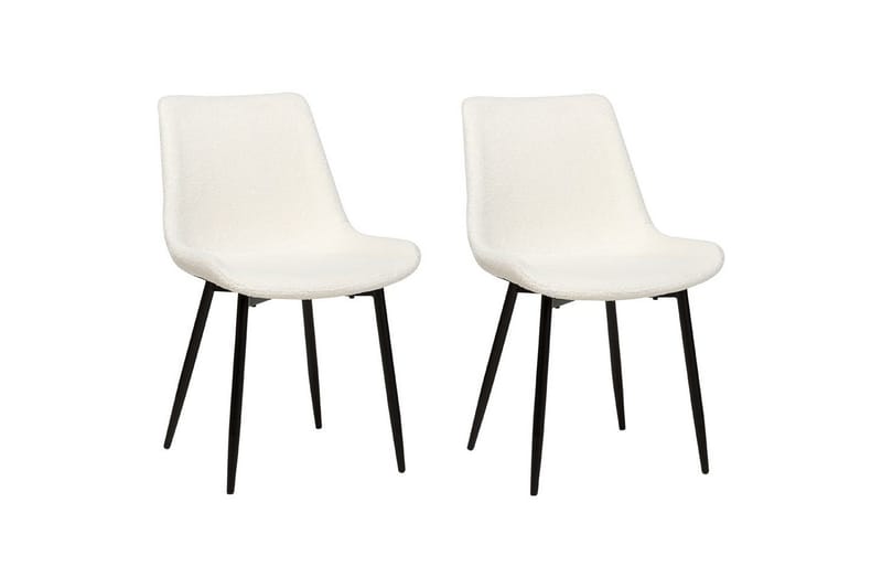 Sæt med 2 spiseborde Avilla - Hvid, Sort - Møbler - Stole & lænestole - Spisebordsstole & køkkenstole