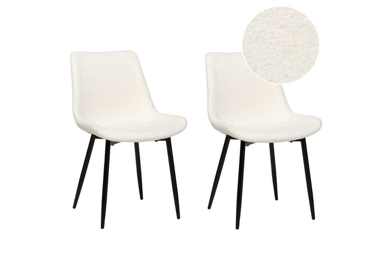 Sæt med 2 spiseborde Avilla, Hvid, Sort