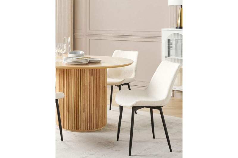 Sæt med 2 spiseborde Avilla - Hvid, Sort - Møbler - Stole & lænestole - Spisebordsstole & køkkenstole