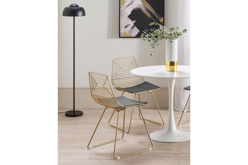 Sæt med 2 spiseborde Beatty - Guld, sort - Møbler - Stole & lænestole - Spisebordsstole & køkkenstole