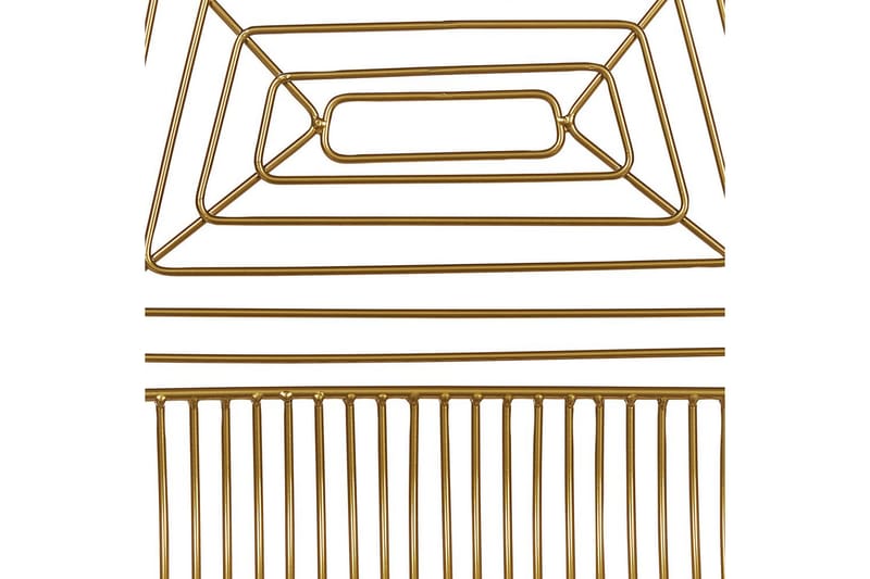 Sæt med 2 spiseborde Beatty - Guld, sort - Møbler - Stole & lænestole - Spisebordsstole & køkkenstole