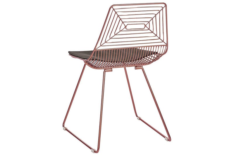 Sæt med 2 spiseborde Beatty - Rosa guld, sort - Møbler - Stole & lænestole - Spisebordsstole & køkkenstole