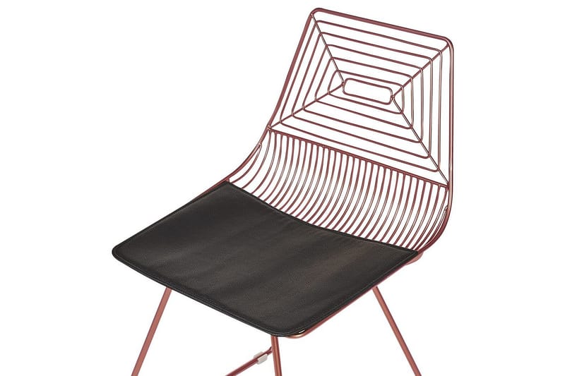 Sæt med 2 spiseborde Beatty - Rosa guld, sort - Møbler - Stole & lænestole - Spisebordsstole & køkkenstole