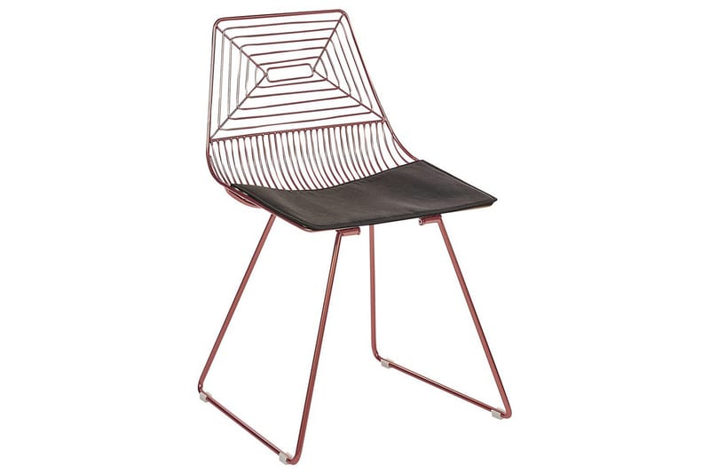 Sæt med 2 spiseborde Beatty - Rosa guld, sort - Møbler - Stole & lænestole - Spisebordsstole & køkkenstole