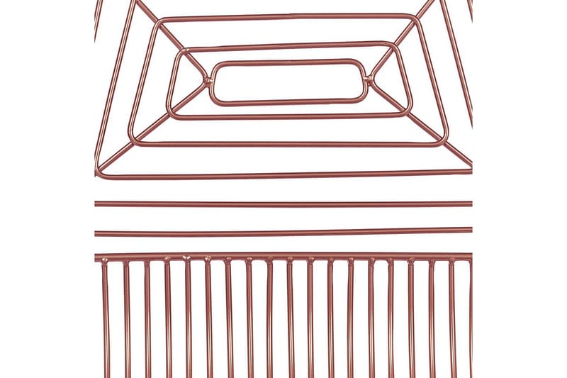 Sæt med 2 spiseborde Beatty - Rosa guld, sort - Møbler - Stole & lænestole - Spisebordsstole & køkkenstole