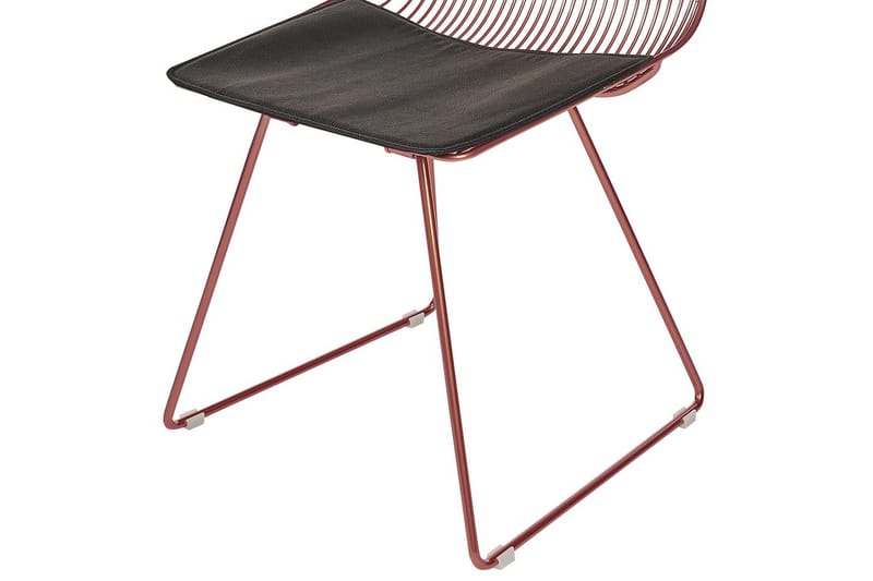 Sæt med 2 spiseborde Beatty - Rosa guld, sort - Møbler - Stole & lænestole - Spisebordsstole & køkkenstole