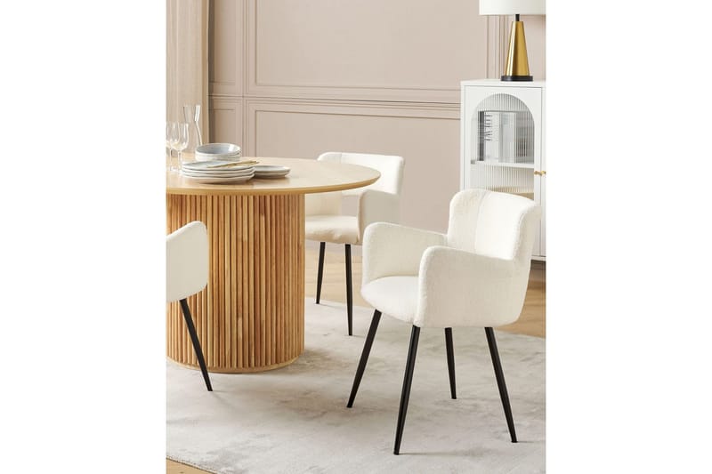 Sæt med 2 spiseborde Bouclé Sanilac - Møbler - Stole & lænestole - Spisebordsstole & køkkenstole