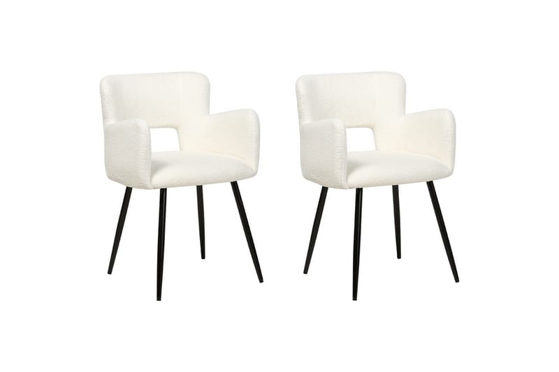 Sæt med 2 spiseborde Bouclé Sanilac - Møbler - Stole & lænestole - Spisebordsstole & køkkenstole