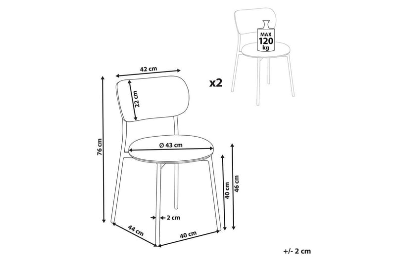 Sæt med 2 spiseborde Casey - Møbler - Stole & lænestole - Spisebordsstole & køkkenstole