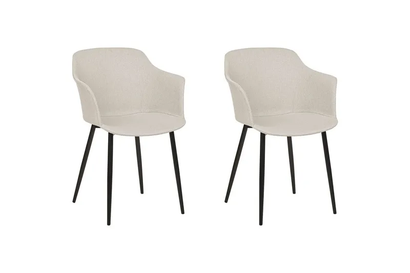 Sæt med 2 spiseborde Elim, Beige, sort