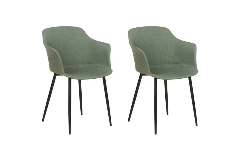 Sæt med 2 spiseborde Elim - Grøn, sort - Møbler - Stole & lænestole - Spisebordsstole & køkkenstole