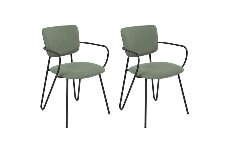 Sæt med 2 spiseborde Elko, Grøn, sort