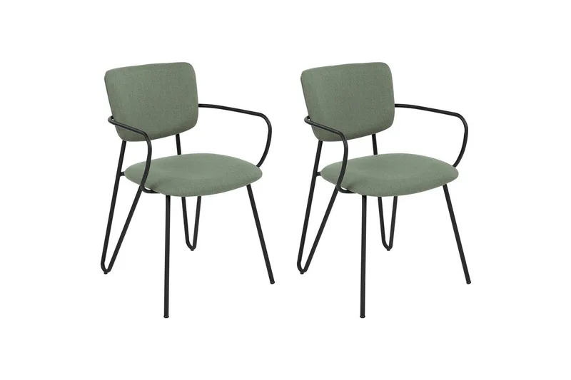 Sæt med 2 spiseborde Elko, Grøn, sort