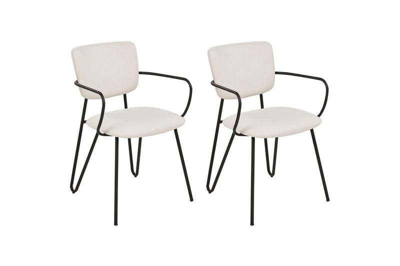 Sæt med 2 spiseborde Elko, Hvid, Sort