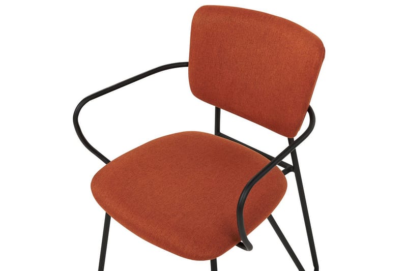 Sæt med 2 spiseborde Elko - Orange, sort - Møbler - Stole & lænestole - Spisebordsstole & køkkenstole