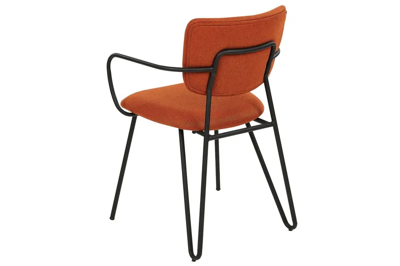 Sæt med 2 spiseborde Elko - Orange, sort - Møbler - Stole & lænestole - Spisebordsstole & køkkenstole