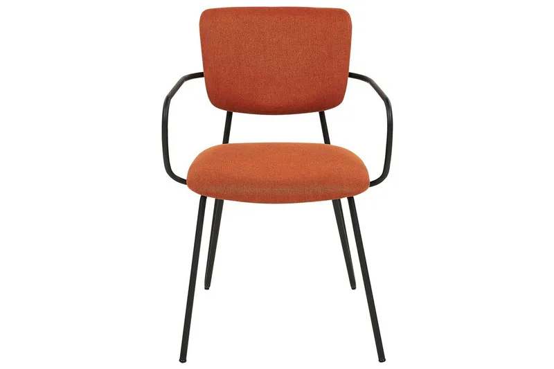 Sæt med 2 spiseborde Elko - Orange, sort - Møbler - Stole & lænestole - Spisebordsstole & køkkenstole