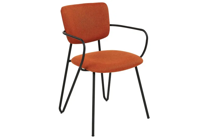 Sæt med 2 spiseborde Elko - Orange, sort - Møbler - Stole & lænestole - Spisebordsstole & køkkenstole