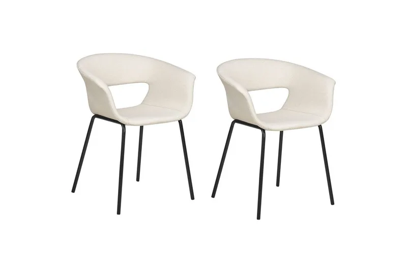 Sæt med 2 spiseborde Elma, Beige, sort