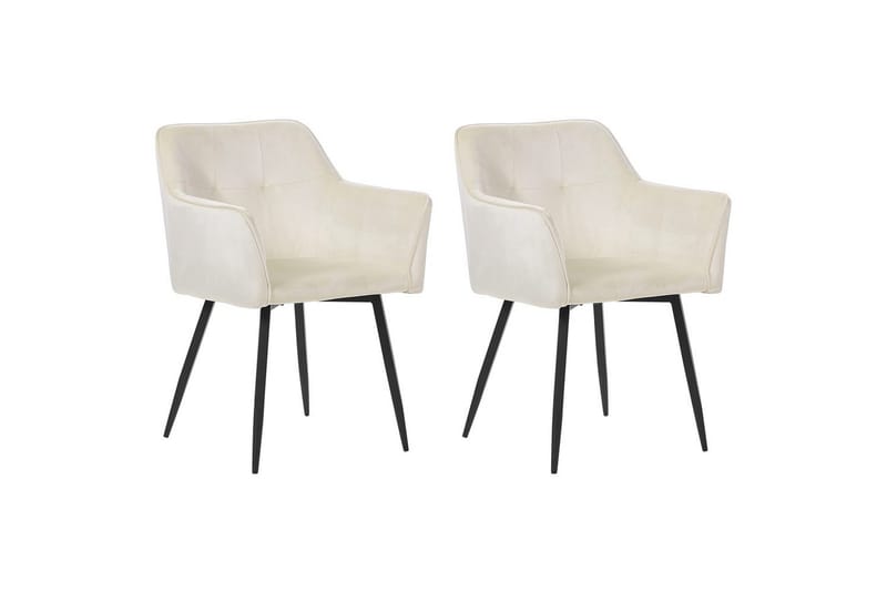 Sæt med 2 spiseborde Jasmin - Beige, sort - Møbler - Stole & lænestole - Spisebordsstole & køkkenstole