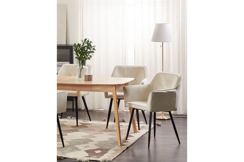 Sæt med 2 spiseborde Jasmin - Beige, sort - Møbler - Stole & lænestole - Spisebordsstole & køkkenstole