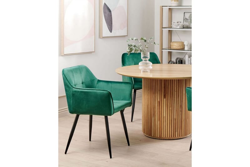 Sæt med 2 spiseborde Jasmin - Grøn, sort - Møbler - Stole & lænestole - Spisebordsstole & køkkenstole