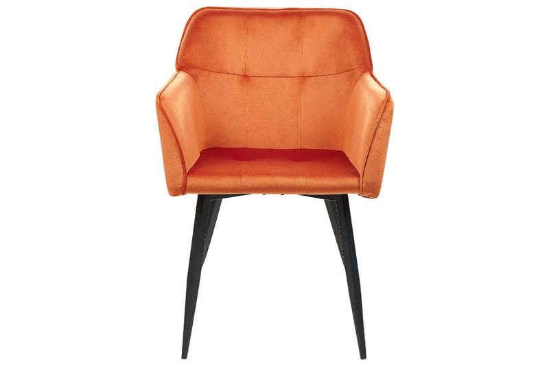 Sæt med 2 spiseborde Jasmin - Orange, sort - Møbler - Stole & lænestole - Spisebordsstole & køkkenstole