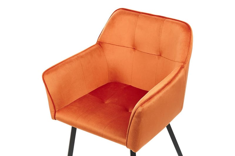 Sæt med 2 spiseborde Jasmin - Orange, sort - Møbler - Stole & lænestole - Spisebordsstole & køkkenstole