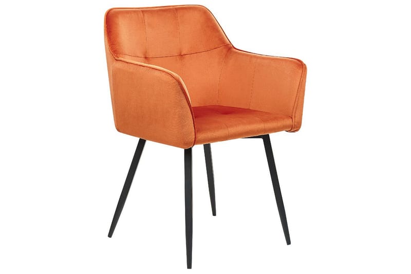Sæt med 2 spiseborde Jasmin - Orange, sort - Møbler - Stole & lænestole - Spisebordsstole & køkkenstole