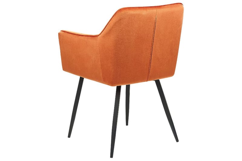 Sæt med 2 spiseborde Jasmin - Orange, sort - Møbler - Stole & lænestole - Spisebordsstole & køkkenstole