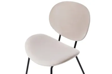 Sæt med 2 spiseborde Luana - Beige, sort/fløjl - Møbler - Stole & lænestole - Spisebordsstole & køkkenstole