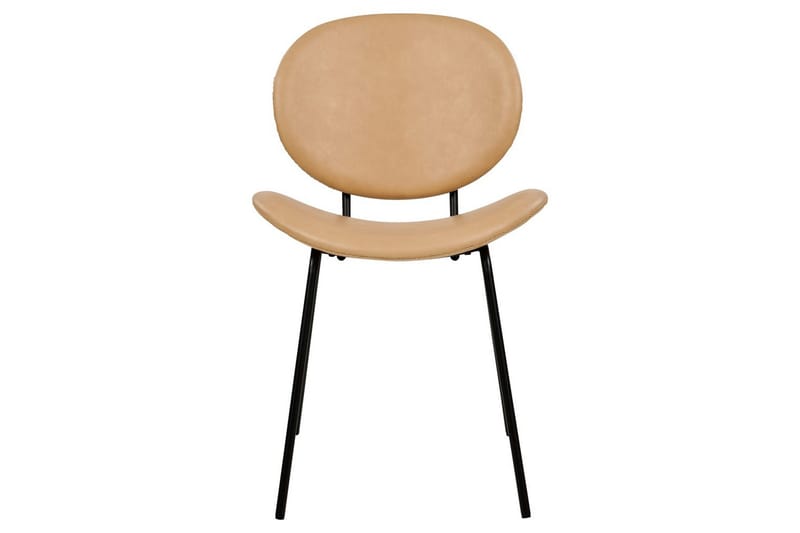 Sæt med 2 spiseborde Luana - Beige, sort/kunstlæder - Møbler - Stole & lænestole - Spisebordsstole & køkkenstole