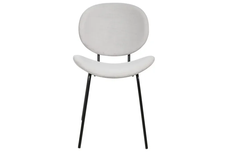 Sæt med 2 spiseborde Luana - Grå, sort/Fløjl - Møbler - Stole & lænestole - Spisebordsstole & køkkenstole