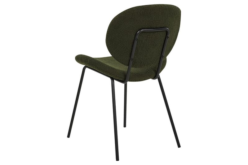 Sæt med 2 spiseborde Luana - Grøn, sort/Bouclé - Møbler - Stole & lænestole - Spisebordsstole & køkkenstole