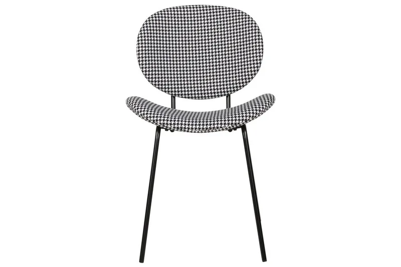 Sæt med 2 spiseborde Luana - Sort, Hvid/Polyester - Møbler - Stole & lænestole - Spisebordsstole & køkkenstole