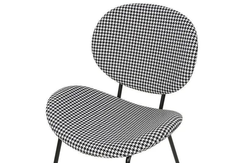 Sæt med 2 spiseborde Luana - Sort, Hvid/Polyester - Møbler - Stole & lænestole - Spisebordsstole & køkkenstole