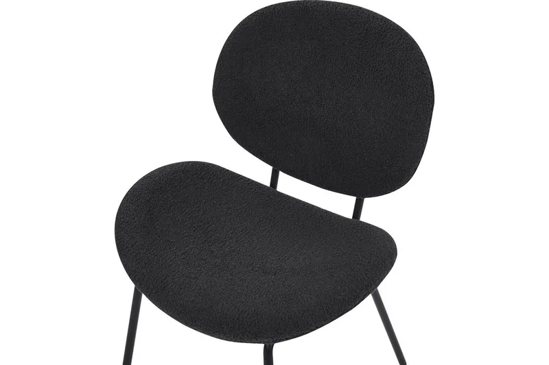 Sæt med 2 spiseborde Luana - Sort/Bouclé - Møbler - Stole & lænestole - Spisebordsstole & køkkenstole