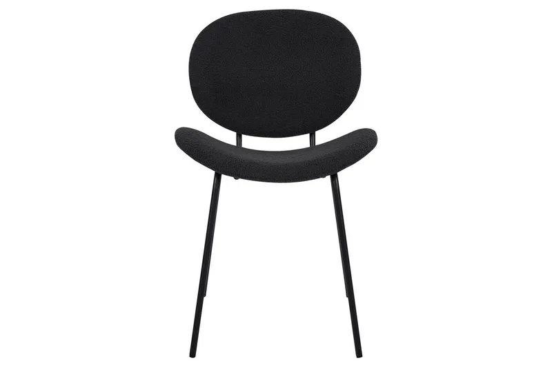 Sæt med 2 spiseborde Luana - Sort/Bouclé - Møbler - Stole & lænestole - Spisebordsstole & køkkenstole