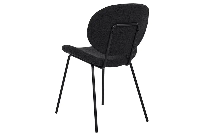 Sæt med 2 spiseborde Luana - Sort/Bouclé - Møbler - Stole & lænestole - Spisebordsstole & køkkenstole