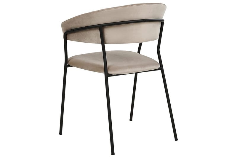 Sæt med 2 spiseborde Mariposa - Beige, sort/fløjl - Møbler - Stole & lænestole - Spisebordsstole & køkkenstole