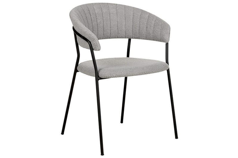 Sæt med 2 spiseborde Mariposa - Grå, sort/Bouclé - Møbler - Stole & lænestole - Spisebordsstole & køkkenstole