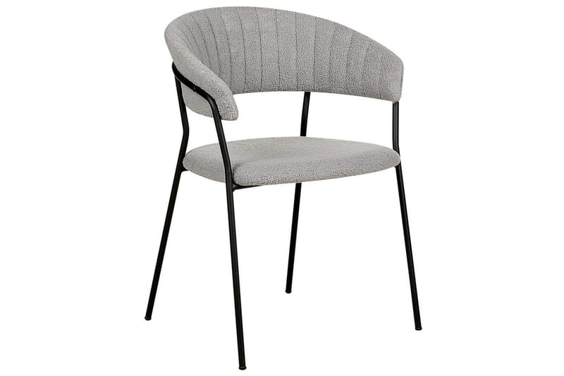 Sæt med 2 spiseborde Mariposa - Grå, sort/Bouclé - Møbler - Stole & lænestole - Spisebordsstole & køkkenstole