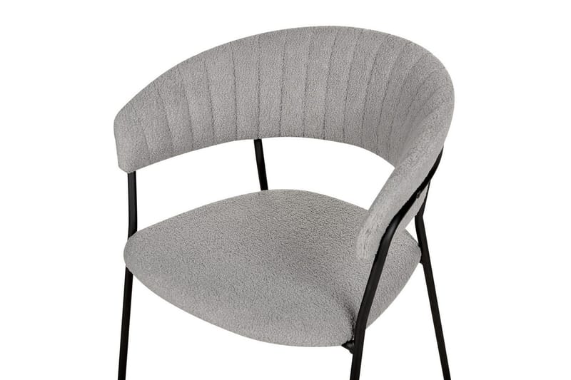 Sæt med 2 spiseborde Mariposa - Grå, sort/Bouclé - Møbler - Stole & lænestole - Spisebordsstole & køkkenstole