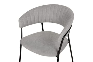 Sæt med 2 spiseborde Mariposa - Grå, sort/Bouclé - Møbler - Stole & lænestole - Spisebordsstole & køkkenstole