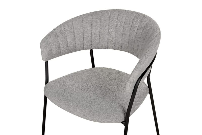 Sæt med 2 spiseborde Mariposa - Grå, sort/Bouclé - Møbler - Stole & lænestole - Spisebordsstole & køkkenstole