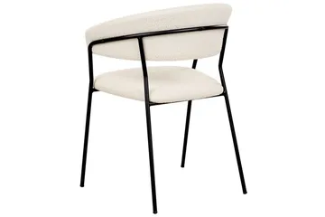 Sæt med 2 spiseborde Mariposa - Hvid, Sort/Bouclé - Møbler - Stole & lænestole - Spisebordsstole & køkkenstole