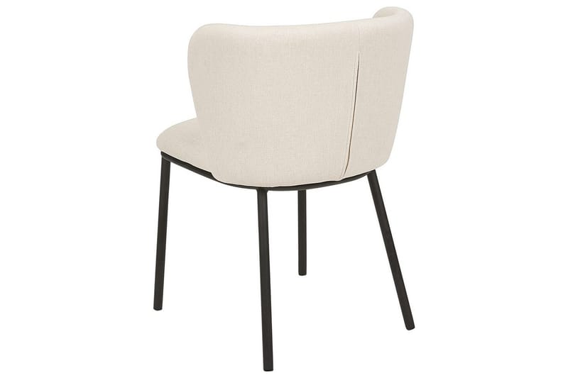 Sæt med 2 spiseborde Mina - Beige, sort/polyester - Møbler - Stole & lænestole - Spisebordsstole & køkkenstole
