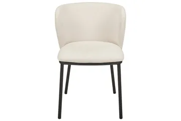 Sæt med 2 spiseborde Mina - Beige, sort/polyester - Møbler - Stole & lænestole - Spisebordsstole & køkkenstole