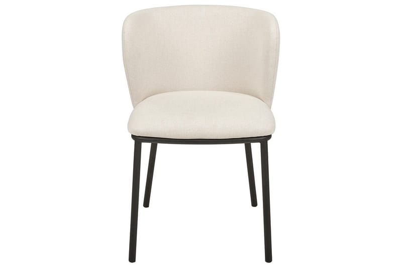 Sæt med 2 spiseborde Mina - Beige, sort/polyester - Møbler - Stole & lænestole - Spisebordsstole & køkkenstole
